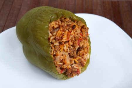 Stuffed Green Bell Pepper Recipe Image